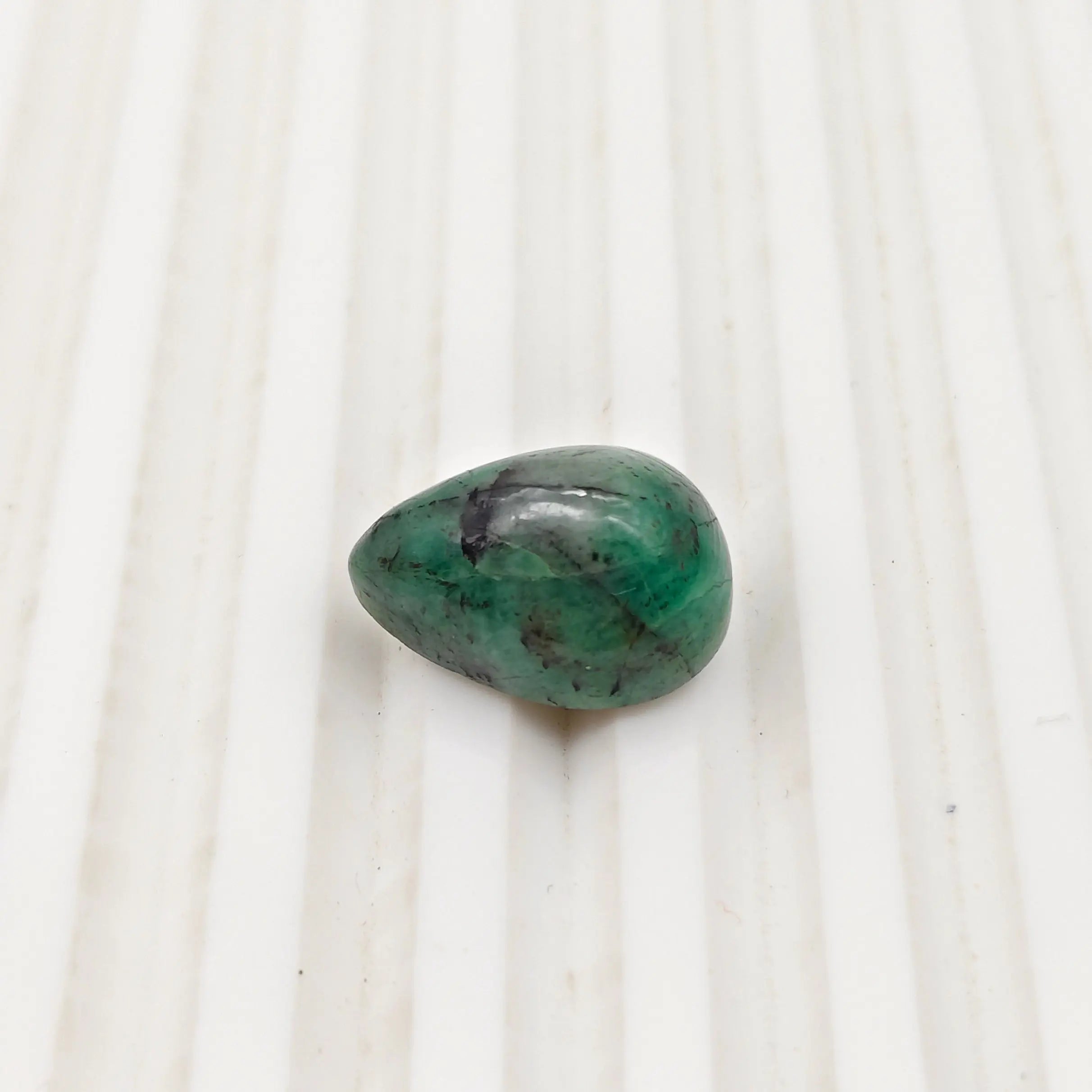 A+ Quality PEAR CABOCHON NATURAL EMERALD, GREEN COLORED, INDIAN GEMSTONE, WEIGHT 12.1 CTS